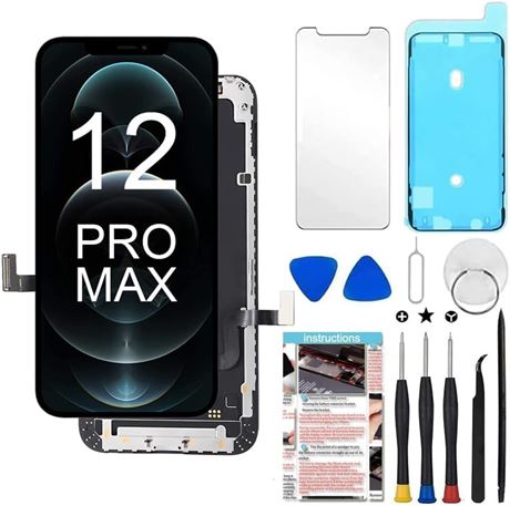 cran de rechange iPhone 12 Pro Max 6,7", LCD 3D avec outils r paration.