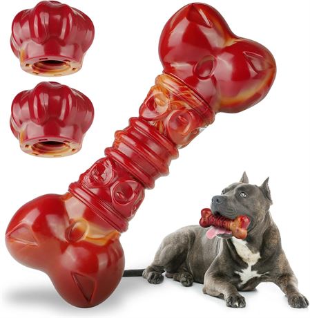 Dog Chew Toys for Aggressive Chewers - Large Breed, Durable Heavy-Duty Bones