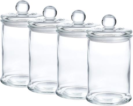 Gala 4 Glass Apothecary Jars with Lids