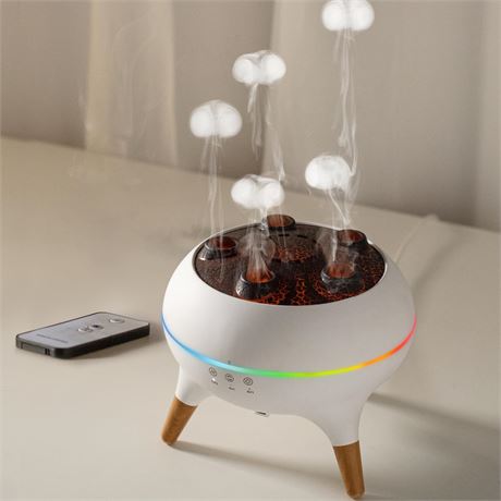 Jellyfish Diffuser 250ML, 7-Color LED Ultrasonic Aromatherapy for Bedroom