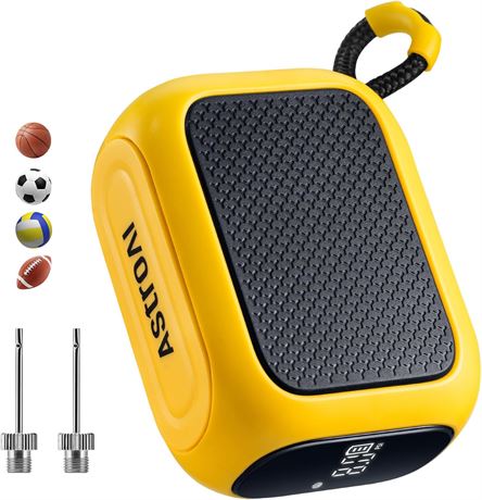 AstroAI Electric Ball Pump LCD Display, Preset Pressure, Ball Needle