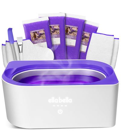 ELLA BELLA Paraffin Wax Machine Kit Hand Foot Mitts Booties Refill Relief Spa