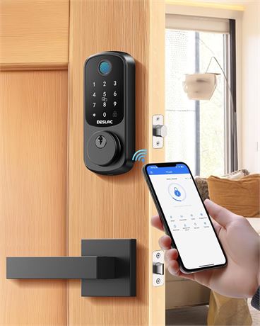 DESLOC B200 Fingerprint Smart Lock, 2-Lever, Keyless Entry, App Control