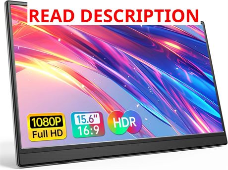 15.6 Inch Portable Monitor 1080P USB-C HDMI with Kickstand