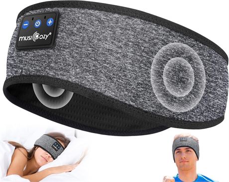 Bandeau écouteurs MUSICOZY Bluetooth 5.4 masque sommeil IPX6 sport voyage
