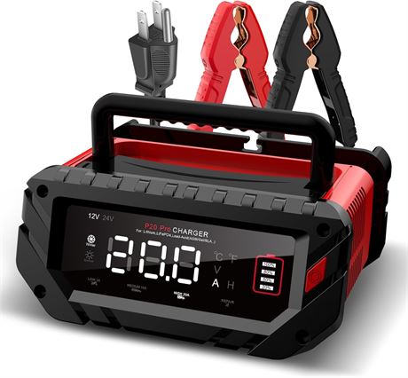 20A Smart Car Battery Charger 12V 24V LiFePO4