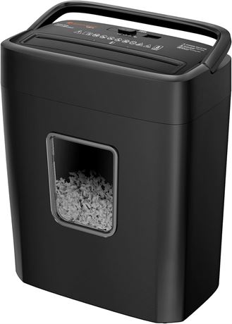 Destructeur papier Bonsaii 8 feuilles coupe croisée bac 16L P-4 bureau maison