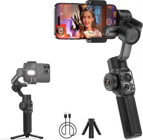 ZHIYUN Smooth 5S AI 3-Axis Gimbal Stabilizer for Phones with Built-in Light