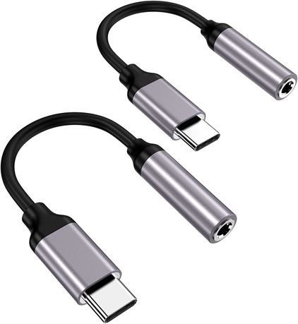 USB-C to 3.5mm Audio Adapter – 2 Pack