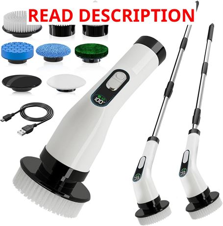 Brosse Électrique Nettoyage Sol IPX7 Sans Fil 7 Têtes