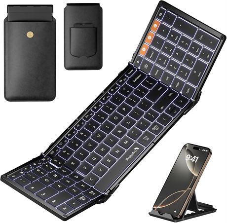 Clavier pliable ProtoArc XK01 Bluetooth rétroéclairé portable noir