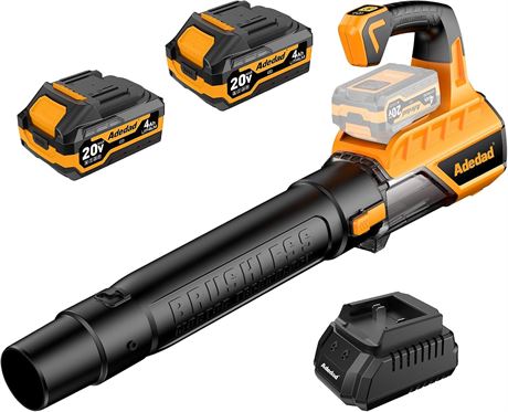 Souffleur de Feuilles Sans Fil 470CFM, 2 Batteries 4.0Ah Incluses