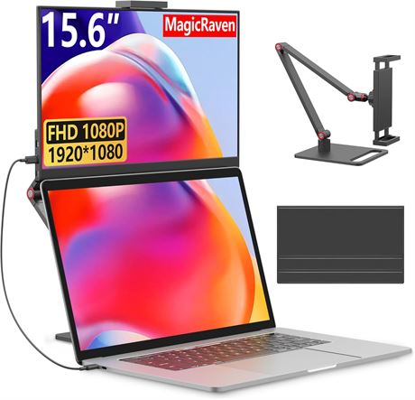 Portable Monitor 15.6" 1080P FHD USB-C/HDMI HDR with Stand & Smart Cover