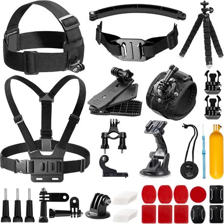 AKASO 42-in-1 Action Camera Accessories Kit for EK7000/Brave 4/GoPro