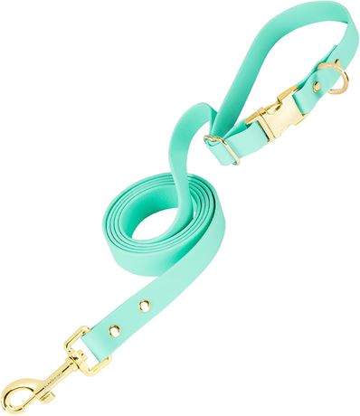 PetBonus Waterproof Dog Leash, 5 ft Odor-Proof Lead, Adjustable (S, Mint)