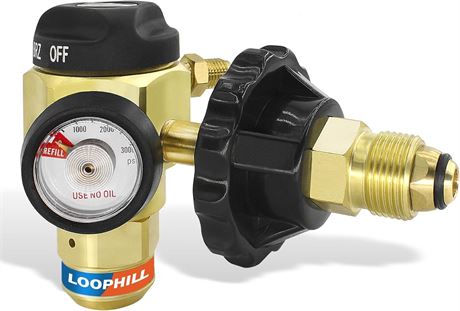 LOOPHILL VN-650 Nitrogen Purging Regulator 650 PSI, 4-Position Flow, Brass