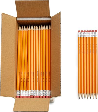 Amazon Basics Wood-Cased #2 Pencils, Pre-sharpened HB Lead, 20 Count, Yellow
