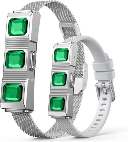 EGQINR Smart Bracelet, Wearable Activity & Fitness Tracker Grey CA