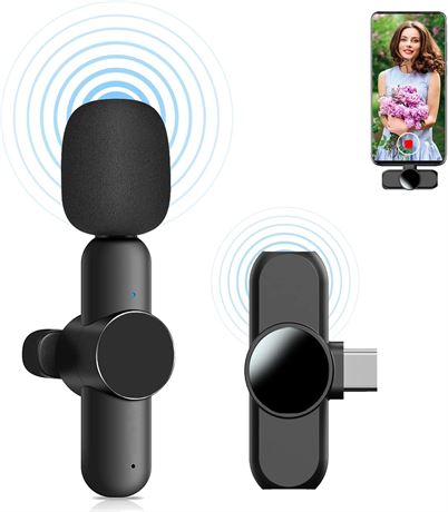 Micro cravate sans fil Android, réduction bruit, auto sync, TikTok