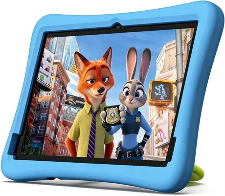 plimpton Kids Tablet 10 Inch - Android 15, Octa-Core, Case, Google Kids