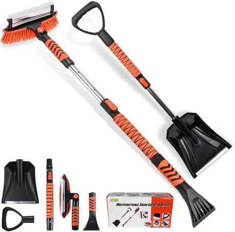 Grattoir   glace 42' et brosse   neige extensible, t te pivotante 180