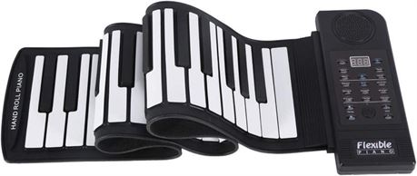Piano numérique enroulable Demeras, 61 touches, silicone portable débutant