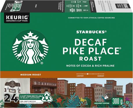 Starbucks Pike Place Décaféiné, 300g, K-Cup