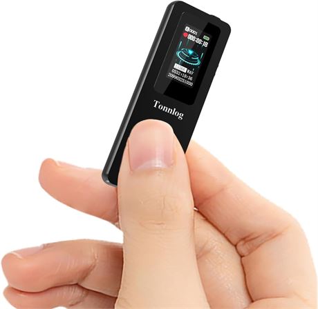 Tonnlog 128GB Digital Voice Recorder, 9280h, Noise Reduction, 1536Kbps