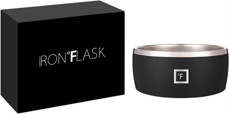 Gamelle IRON FLASK 64oz inox, antidérapante, noir