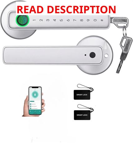 Smart Door Lock with Keypad - 4-in-1 Unlocking (Password/Fingerprint/Key)