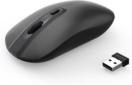 Cimetech Wireless 2.4G Slim Cordless Mouse with Nano Receiver, USB