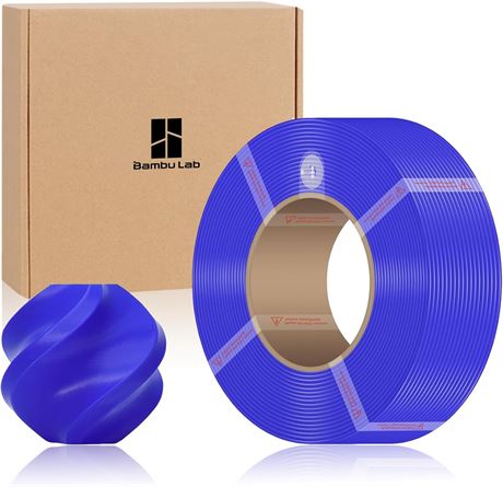 Bambu Lab PLA Basic Refill Filament with RFID, 1.75mm, 1kg Blue (10601)