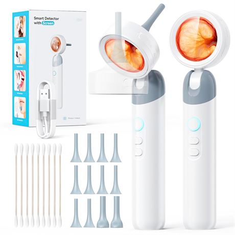 Qimic otoscope caméra 1080p écran 1.38" 12 embouts silicone