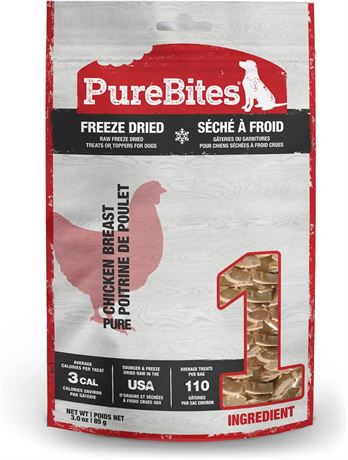 Purebites Chicken Breast for Dogs, 2.3Oz / 66G (11/2027)