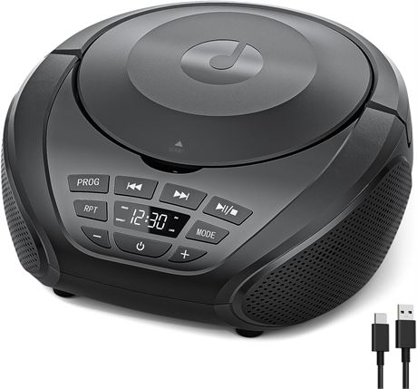 Lecteur CD Portable Gueray Boombox FM AUX Casque Audiobooks