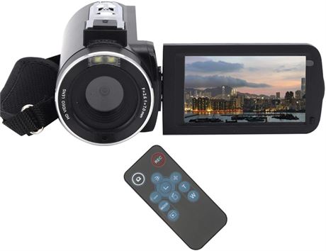 Cam ra vid o num rique 4K, zoom 18x,  cran tactile IPS, t l commande