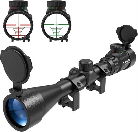 3-9x40 Rifle Scope with Illuminated Reticle for Picatinny Rail