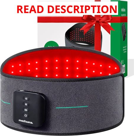 Medisana 3-in-1 Red Light Massager Belt, Cordless Heating Pad for Lower Back