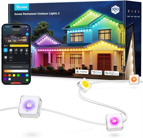 Guirlande Govee Permanente Extérieure 30 m RGBIC Alexa Google IP67