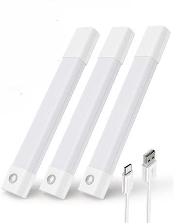 EZVALO Lampes LED Rechargeables Placard 3 Pack Détecteur Mouvement