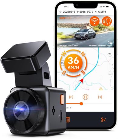 Dashcam VANTRUE E1 Lite WiFi 1080P GPS commande vocale vision nocturne 512Go