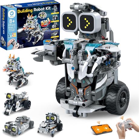 Kit de robot Sillbird pour enfants 8-12, STEM 5-en-1, t l commande