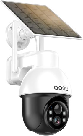 Caméra Solaire AOSU PTZ 2K Extérieure Suivi Auto Alexa