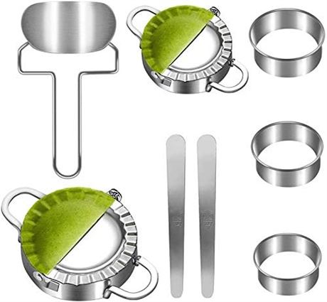 Moule à Raviolis 8pcs Inox Presse Pâte Dumpling Maker