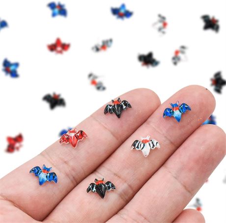 100Pcs Miniature Bats for Crafts Dollhouse, Halloween Decor, Fairy Garden