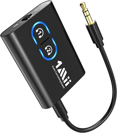 1Mii Bluetooth 5.3 Transmitter Receiver AptX Adaptive Dual Link