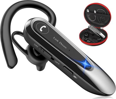 Link Dream Bluetooth Headset Earpiece 20H Talk 180D Standby V5.0 Black