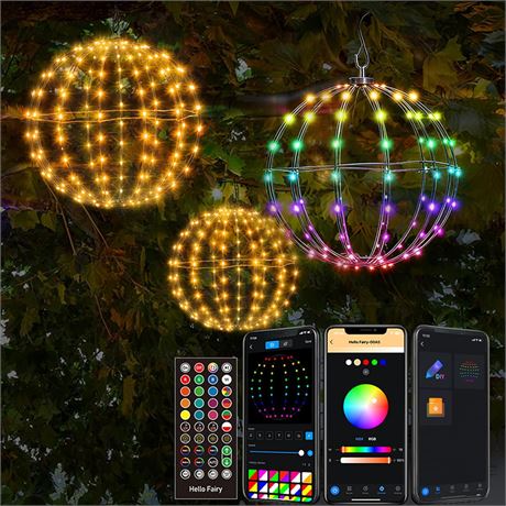 Lot de 3 boules lumineuses LED No l 30,5 cm int/ext, couleur et t l commande