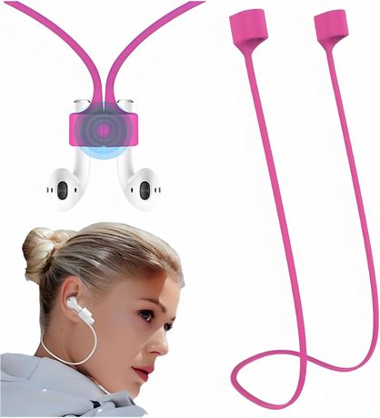 Magnetic Anti-Lost Straps for AirPods, Soft Silicone Lanyard