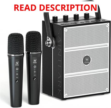100W Portable Voice Amplifier with Dual Wireless Microphones